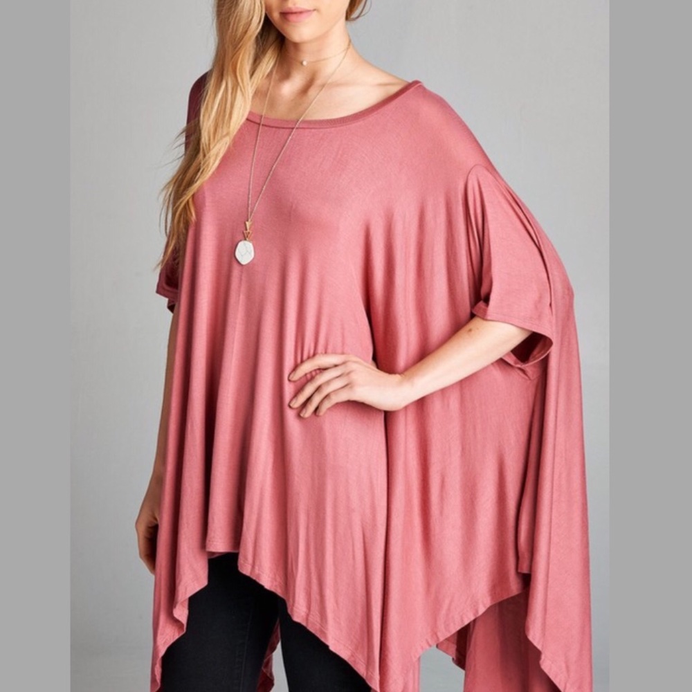 🎉SOLD OUT🎉High Low hem, light salmon scarf tunic - Picture 3 of 3
